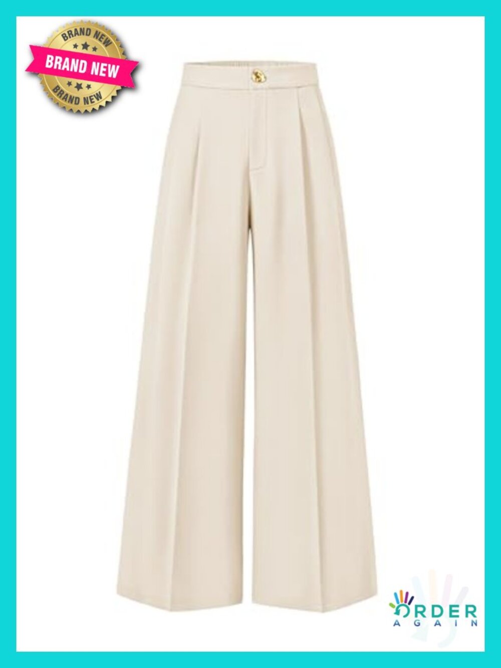 Wide Leg Dress Pants High Waisted Palazzo Trousers Office Business Casual Flowy